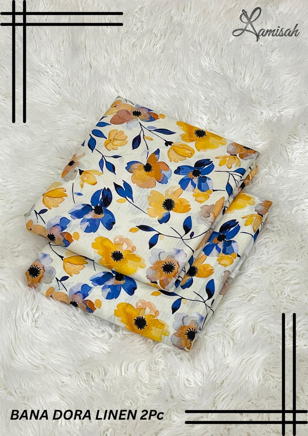 Bana Dora Linen Bara Arz 3.5 Yards D- Lamisah