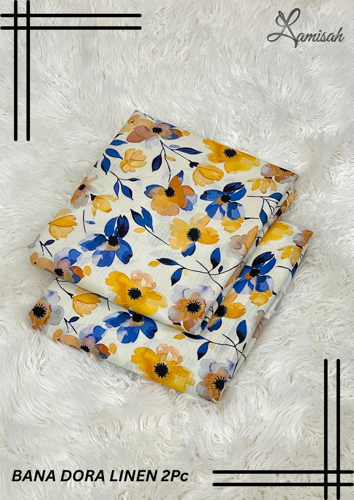 Bana Dora Linen Bara Arz 3.5 Yards D- Lamisah