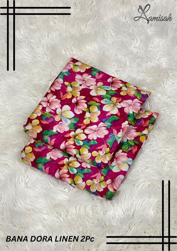 Bana Dora Linen Bara Arz 3.5 Yards D-1 Lamisah